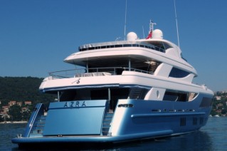 Azra superyacht - rear view